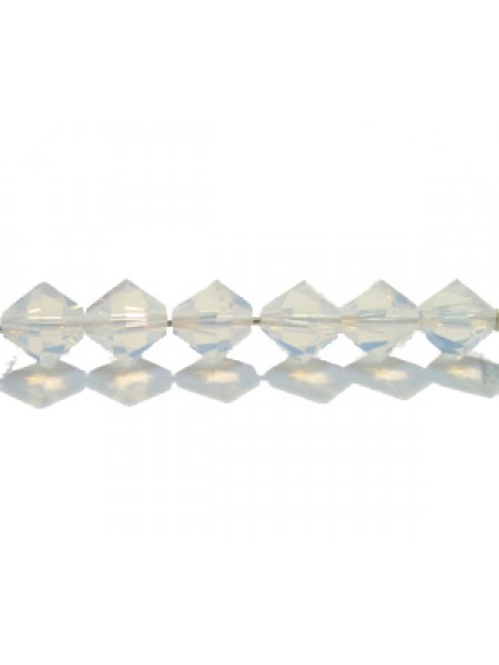 Swar Bicone Bead 6mm Whiteopal