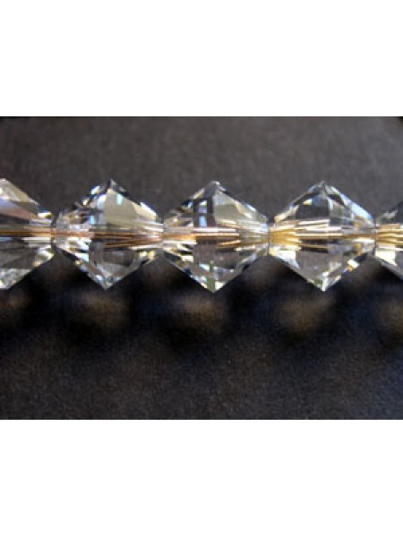 Swar Bi-cone Bead 8mm Clear