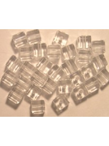 Swar Cube Bead 8mm Clear