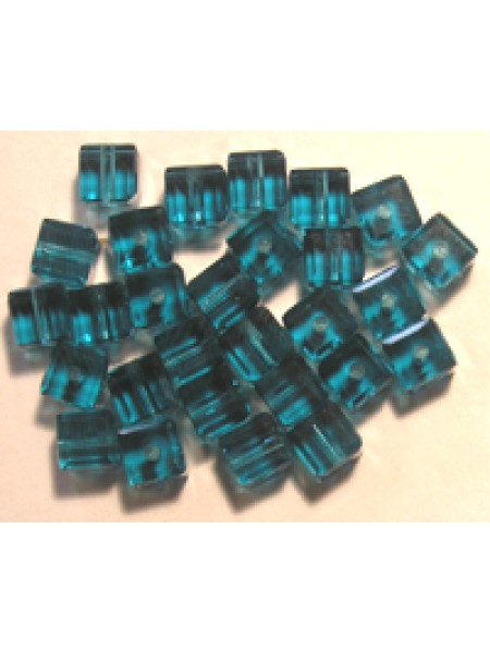 Swar Cube Bead 4mm Indicolite