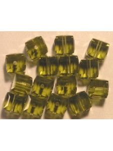 Swar Cube Bead 4mm Khaki