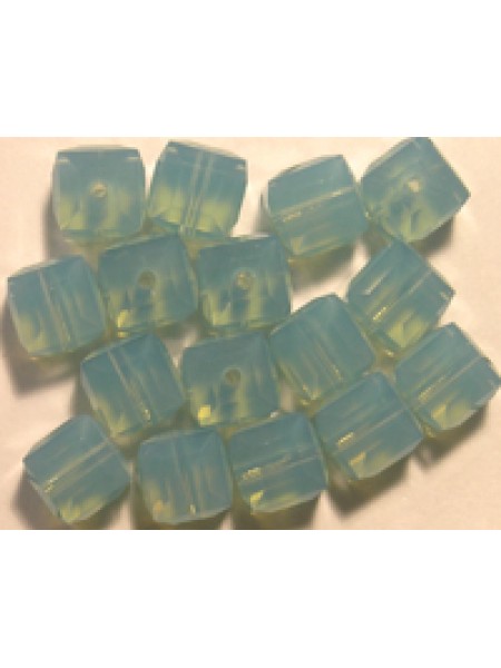 Swar Cube Bead 6mm Pacific Opal