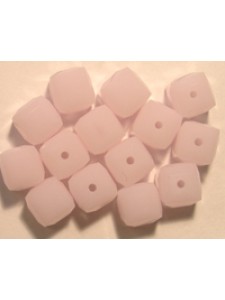 Swar Cube Bead 4mm Rose Alabaster