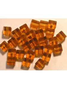 Swar Cube Bead 4mm Topaz