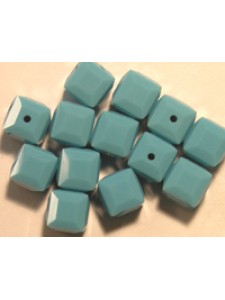 Swar Cube Bead 6mm Turquoise