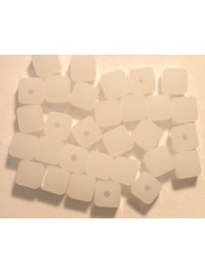 Swar Cube Bead 4mm White Alabaster
