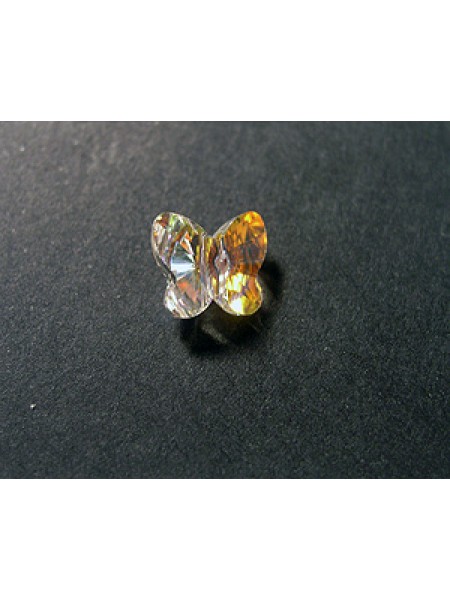 Swar Butterfly Bead 8mm Clear AB