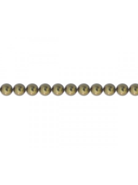 Swar Round Pearl 3mm Antique Brass