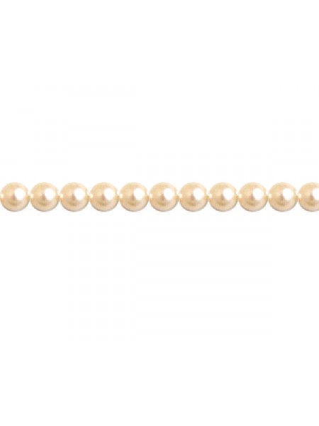 Swar Round Pearl 3mm Cream Rose