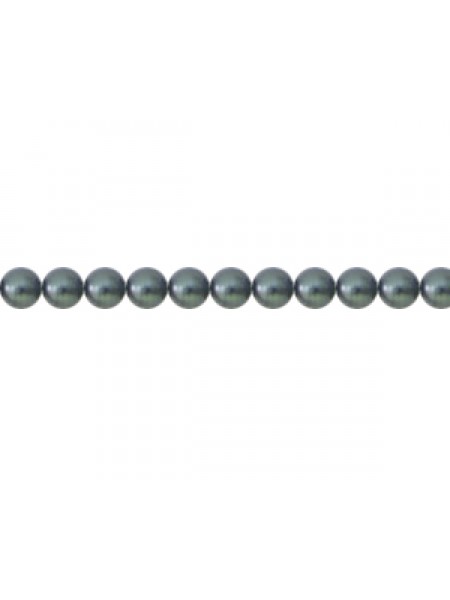 Swar Round Pearl 3mm Dark Grey