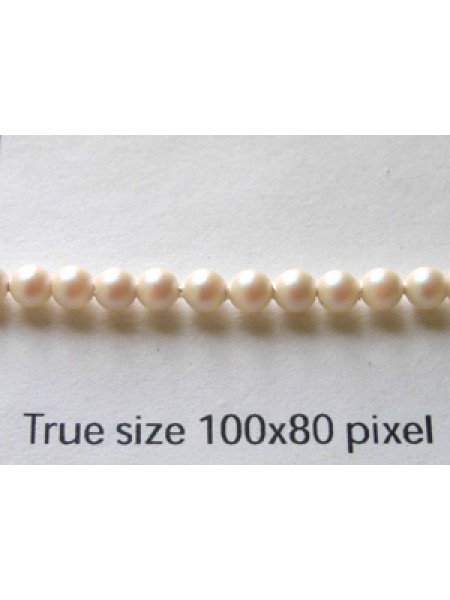 Swar Round Pearl 3mm Pearlescent White