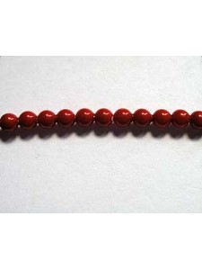Swar Round Pearl 3mm Red Coral