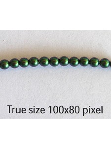 Swar Round Pearl 3mm Scarab Green