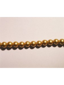 Swar Round Pearl 3mm Vintage Gold