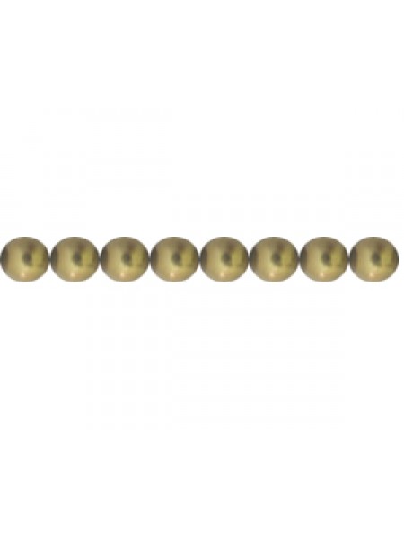 Swar Round Pearl 4mm Antique Brass