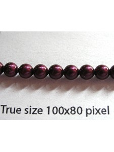 Swar Round Pearl 4mm Blackberry