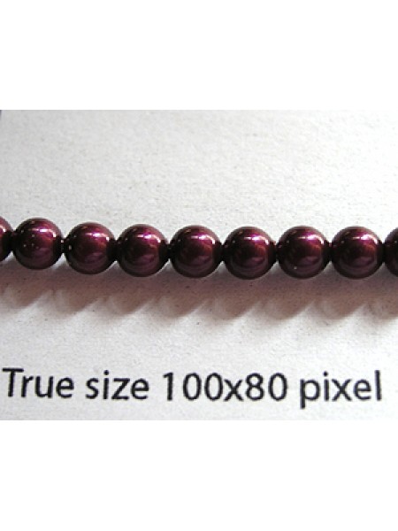 Swar Round Pearl 4mm Blackberry