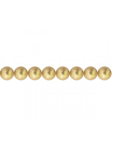 Swar Round Pearl 4mm Bright Gold
