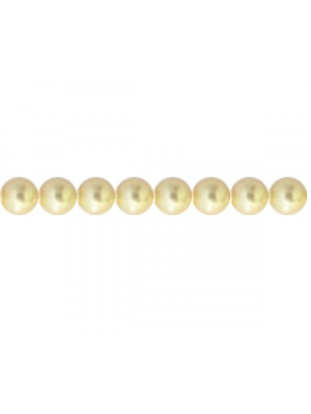 Swar Round Pearl 4mm Gold