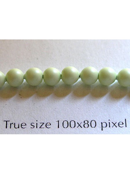 Swar Pearl 4mm Round Pastel Green