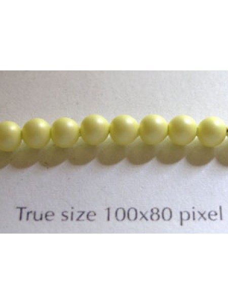 Swar Pearl 4mm Round Pastel Yellow