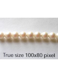 Swar Round Pearl 4mm Pearlescent White