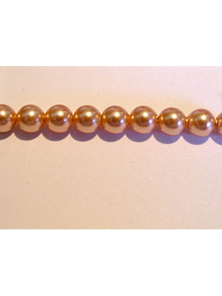 Swar Pearl  4mm Round Rose Peach