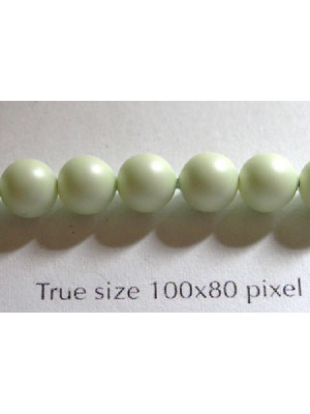 Swar Pearl 6mm Round Pastel Green