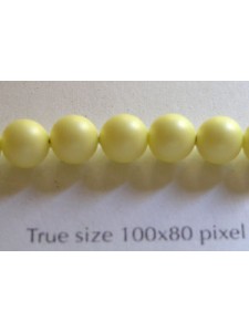 Swar Pearl 6mm Round Pastel Yellow