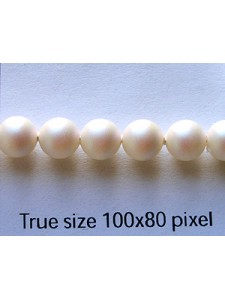 Swar Round Pearl 6mm Pearlescent White