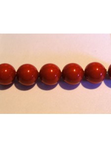 Swar Pearl  6mm Round Red Coral