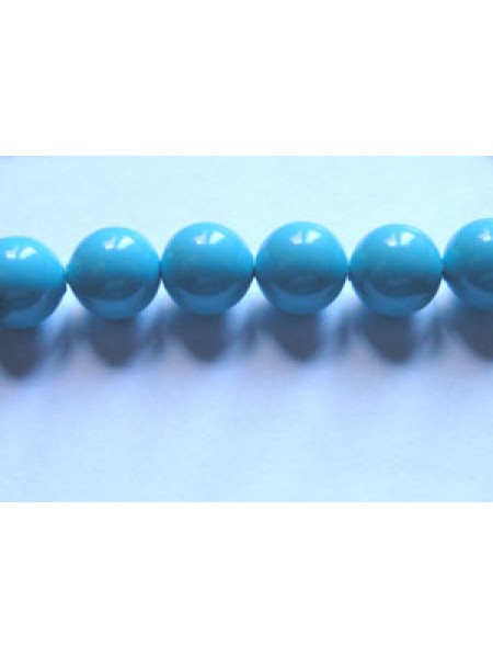 Swar Pearl  6mm Round Turquoise