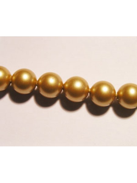 Swar Pearl 6mm Vintage Gold