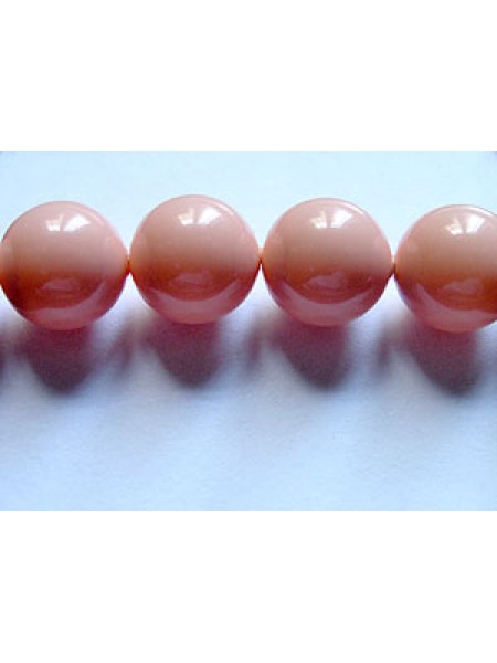 Swar Pearl  8mm Round Pink Coral