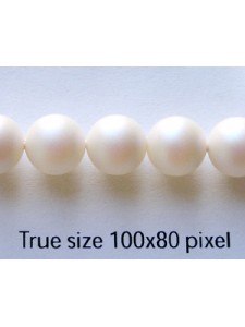 Swar Round Pearl 8mm Pearlescent White