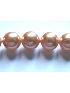 Swar Pearl  8mm Round Rose Peach