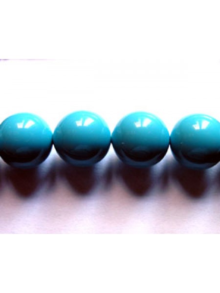 Swar Pearl  8mm Round Turquoise