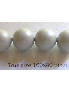 Swar Pearl 10mm Round Pastel Grey