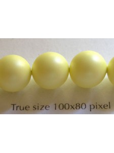Swar Pearl 10mm Round Pastel Yellow