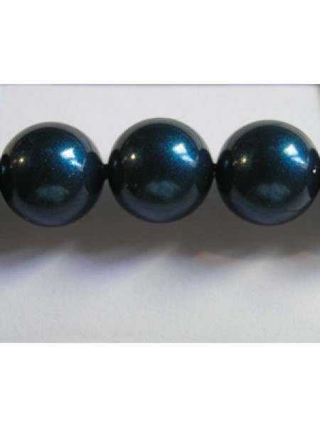 Swar Round Pearl 10mm Petrol