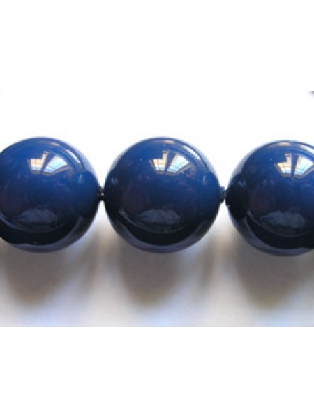 Swar Pearl  12mm Round Dark Lapis