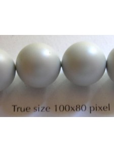 Swar Pearl 12mm Round Pastel Grey