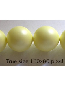 Swar Pearl 12mm Round Pastel Yellow