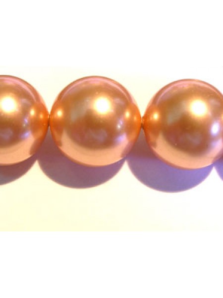 Swar Pearl 12mm Round Rose Peach