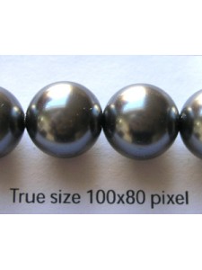 Swar Pearl 12mm Dark Grey (large hole)