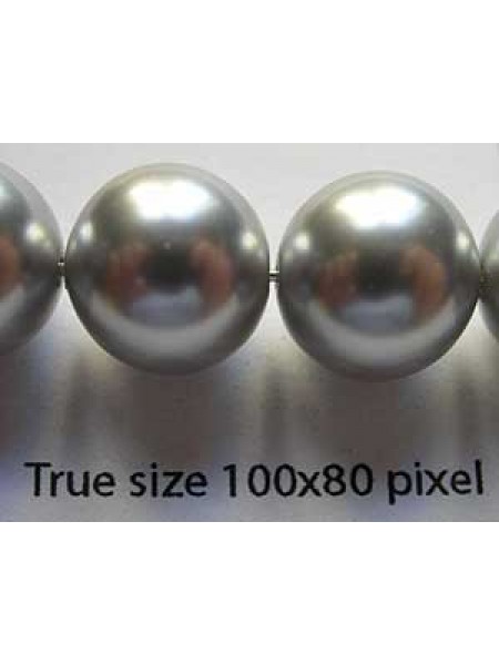 Swar Pearl 12mm Light Grey (large hole)