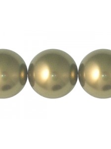 Swar Round Pearl 14mm Antique Brass