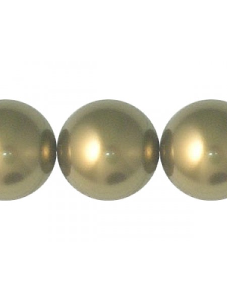 Swar Round Pearl 14mm Antique Brass