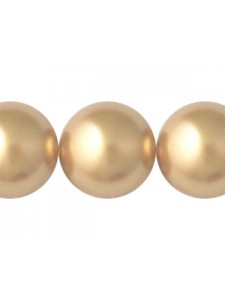 Swar Round Pearl 14mm Bright Gold