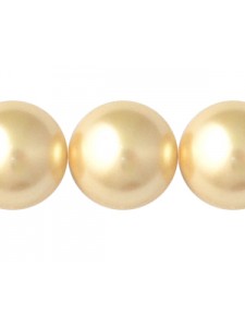 Swar Round Pearl 14mm Gold